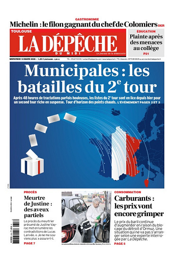 La Dépêche du Midi (16 Éditions) Du Mercredi 18 Mars 2026