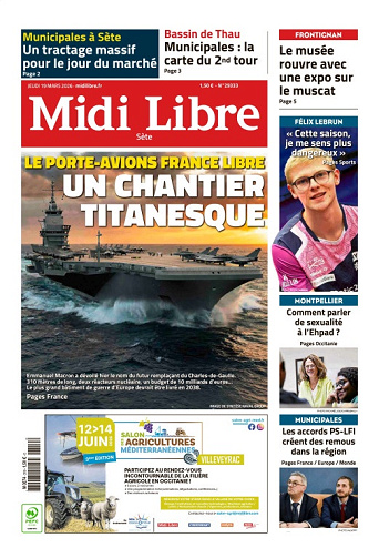 Midi Libre (14 Éditions) Du Jeudi 19 Mars 2026