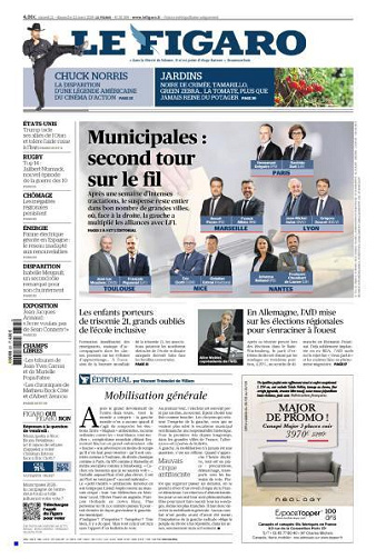 Le Figaro du Samedi 21 et Dimanche 22 Mars 2026