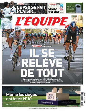 L’equipe du Dimanche 22 Mars 2026