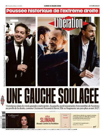 Libération du Lundi 23 Mars 2026