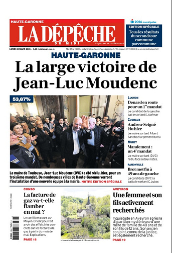 La Dépêche du Midi (16 Éditions) Du Lundi 23 Mars 2026