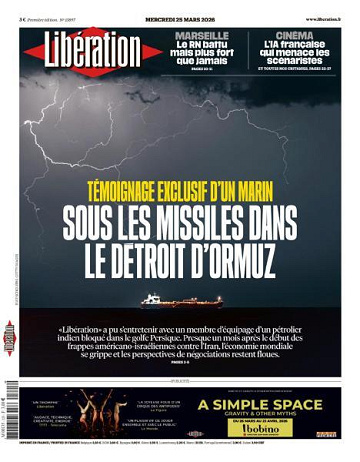 Libération du Mercredi 25 Mars 2026