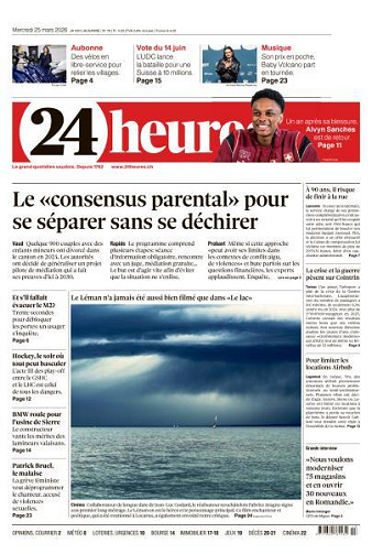 24 heures - 25 Mars 2026