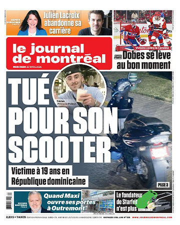 Le Journal de Montreal - 25 Mars 2026