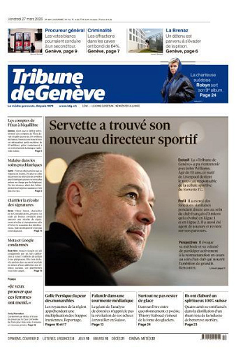 Tribune de Genève - 27 Mars 2026