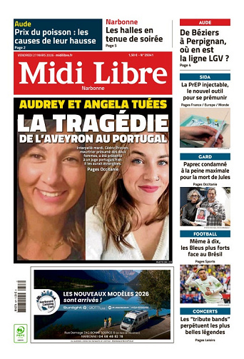 Midi Libre (14 Éditions) Du Vendredi 27 Mars 2026
