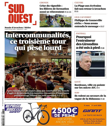 Sud Ouest (9 Éditions) Du Lundi 30 Mars 2026