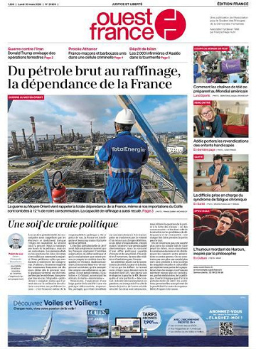 Ouest-France Édition France - 30 Mars 2026