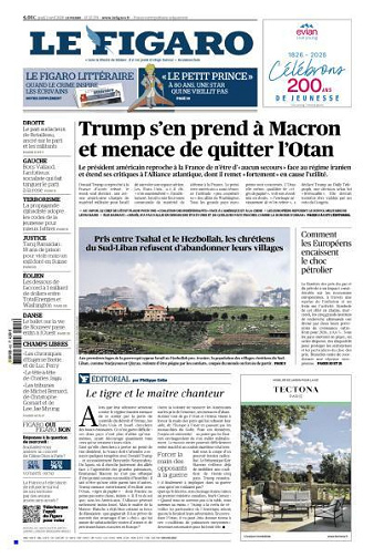 Le Figaro du Jeudi 2 Avril 2026