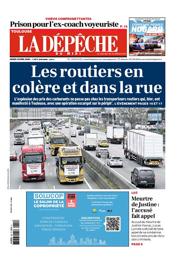 La Dépêche du Midi (16 Éditions) Du Jeudi 2 Avril 2026