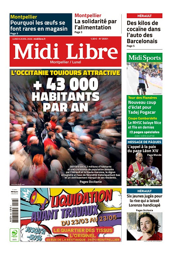 Midi Libre (14 Éditions) Du Lundi 6 Avril 2026