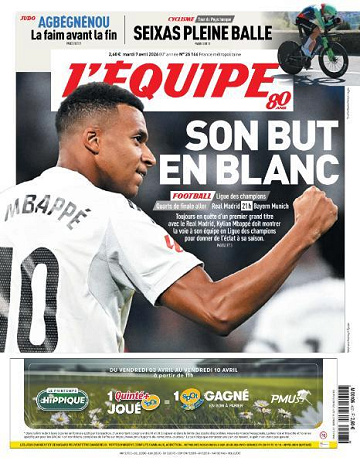 L’equipe du Mardi 7 Avril 2026