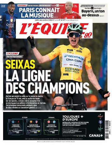 L’equipe du Mercredi 8 Avril 2026