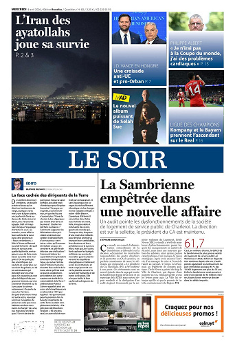 Le Soir Bruxelles Du Mardi 08 Avril 2026
