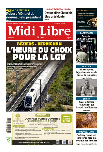 Midi Libre (14 Éditions) Du Mercredi 8 Avril 2026