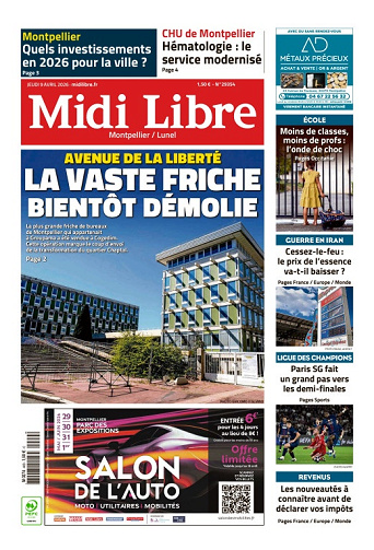 Midi Libre (14 Éditions) Du Jeudi 9 Avril 2026