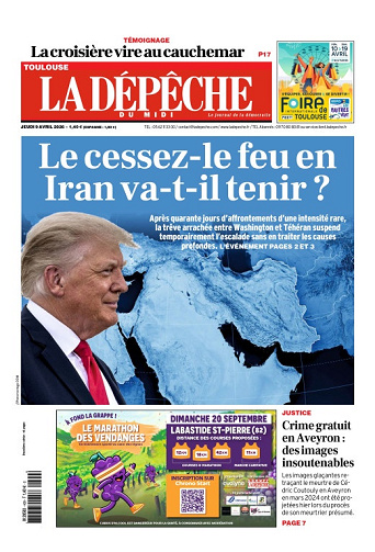 La Dépêche du Midi (16 Éditions) Du Jeudi 9 Avril 2026