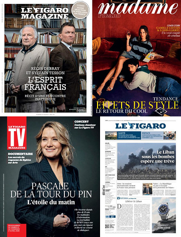 Pack Le Figaro et ses 3 suppléments - 10 Avril 2026