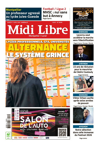 Midi Libre (14 Éditions) Du Samedi 11 Avril 2026