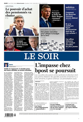 Le Soir Wallonie-Bruxelles du Mardi 14 avril 2026