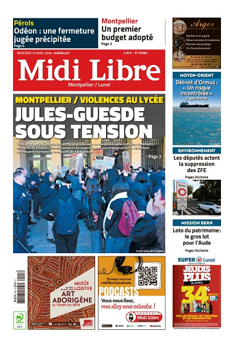Midi Libre (14 Éditions) Du Mercredi 15 Avril 2026