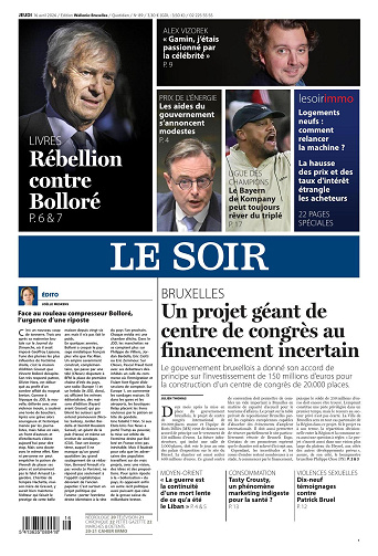 Le Soir Wallonie-Bruxelles du jeudi 16 avril 2026