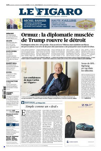 Le Figaro du Samedi 18 et Dimanche 19 Avril 2026