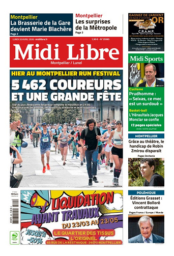 Midi Libre (14 Éditions) Du Lundi 20 Avril 2026