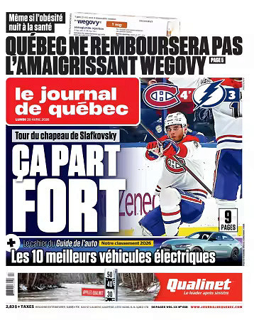 Le Journal de Quebec - 20 avril 2026
