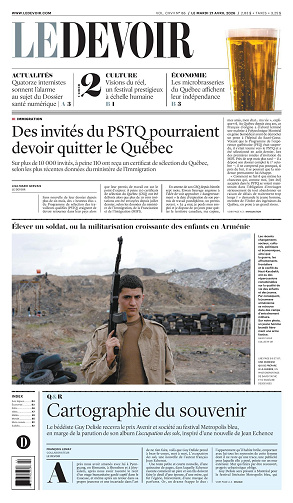 Le Devoir du 21 Avril 2026
