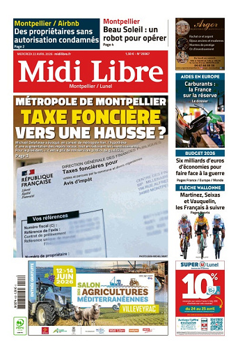 Midi Libre (14 Éditions) Du Mercredi 22 Avril 2026