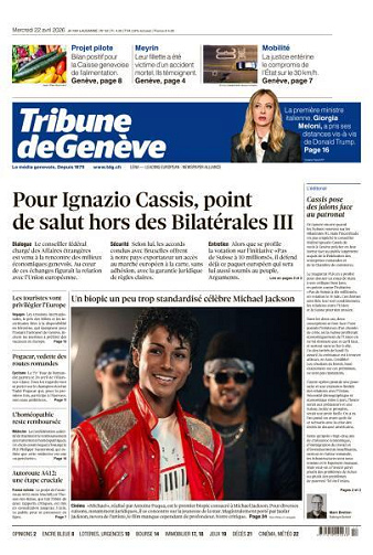 Tribune de Genève - 22 Avril 2026