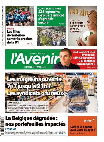 L'Avenir (6 Editions) Du Samedi 25 Avril 2026