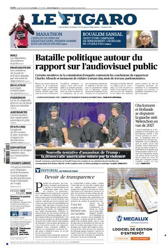 Le Figaro du Lundi 27 Avril 2026