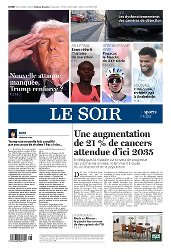Le Soir Wallonie-Bruxelles du lundi 27 avril 2026