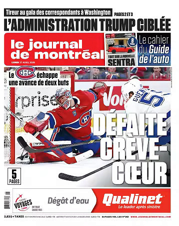 Le Journal de Montréal - 27 avril 2026