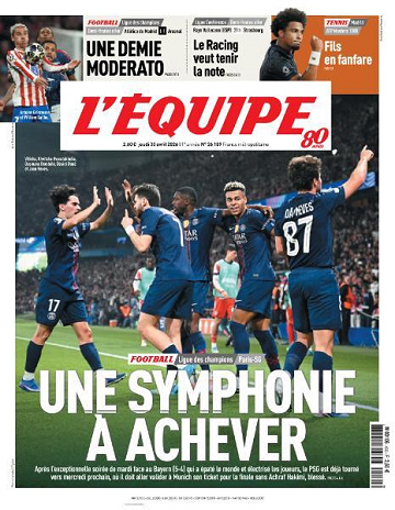 L’equipe du Jeudi 30 Avril 2026