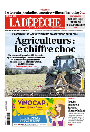 La Dépêche du Midi (16 Éditions) Du Jeudi 30 Avril 2026