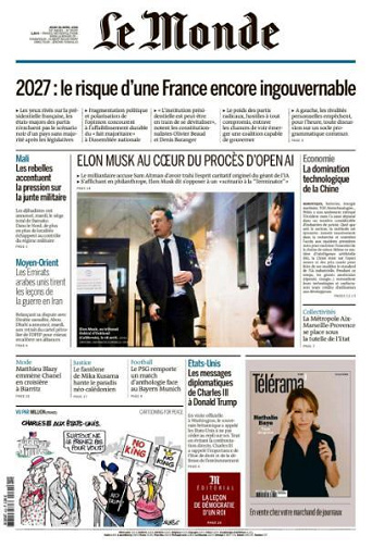 Le Monde - 30 Avril 2026