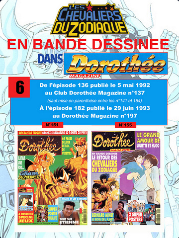 Dorothée Magazine : Les Chevaliers du Zodiaque Tome 136 à 182