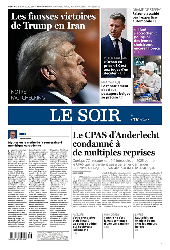 Le Soir Wallonie-Bruxelles + TV Soir du vendredi 08 mai 2026