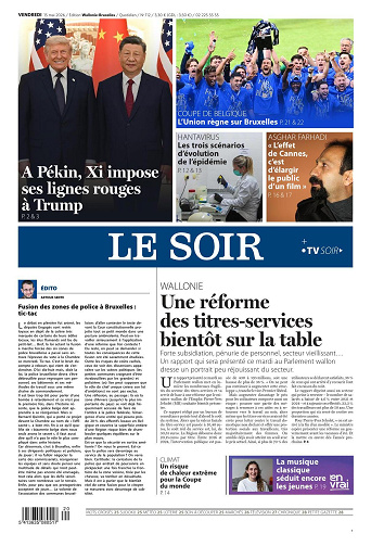 Le Soir Wallonie-Bruxelles + TV Soir du vendredi 15 mai 2026
