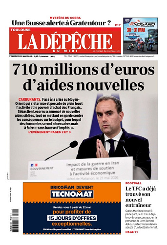 La Dépêche du Midi (16 Éditions) Du Vendredi 22 Mai 2026