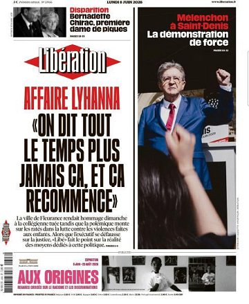 Libération du Lundi 8 Juin 2026