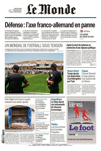 Le Monde Du Jeudi 11 Juin 2026