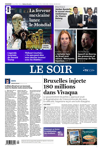 Le Soir Wallonie-Bruxelles du Vendredi 12 juin 2026 + TV Soir
