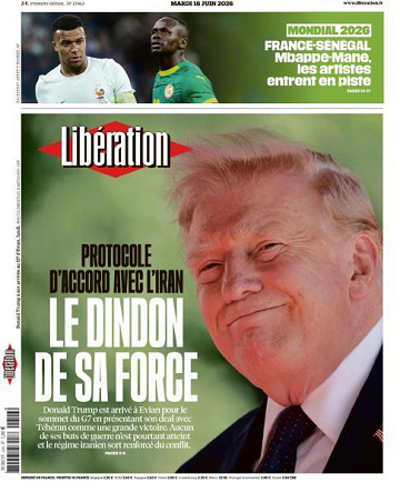 Libération du Mardi 16 Juin 2026