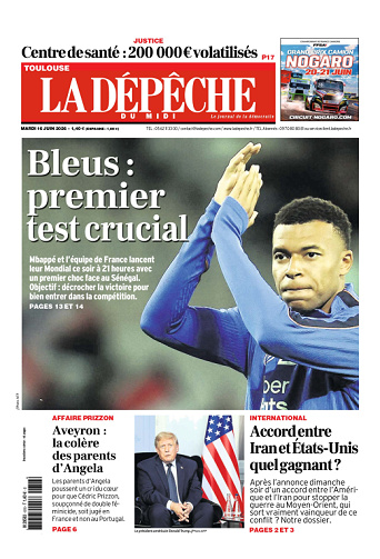 La Dépêche du Midi (16 Éditions) Du Mardi 16 Juin 2026