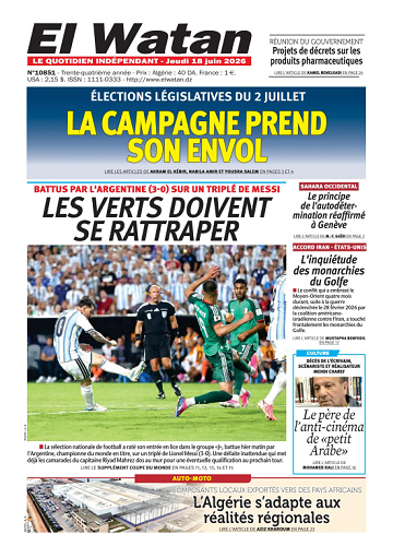 El Watan Du Jeudi 18 Juin 2026